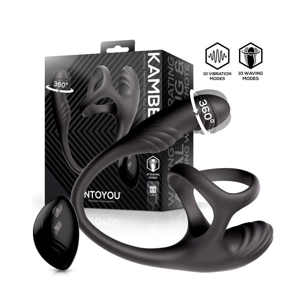 Kamber Plug Anal Vibracion y Waving 360º y Estimulador Testiculos